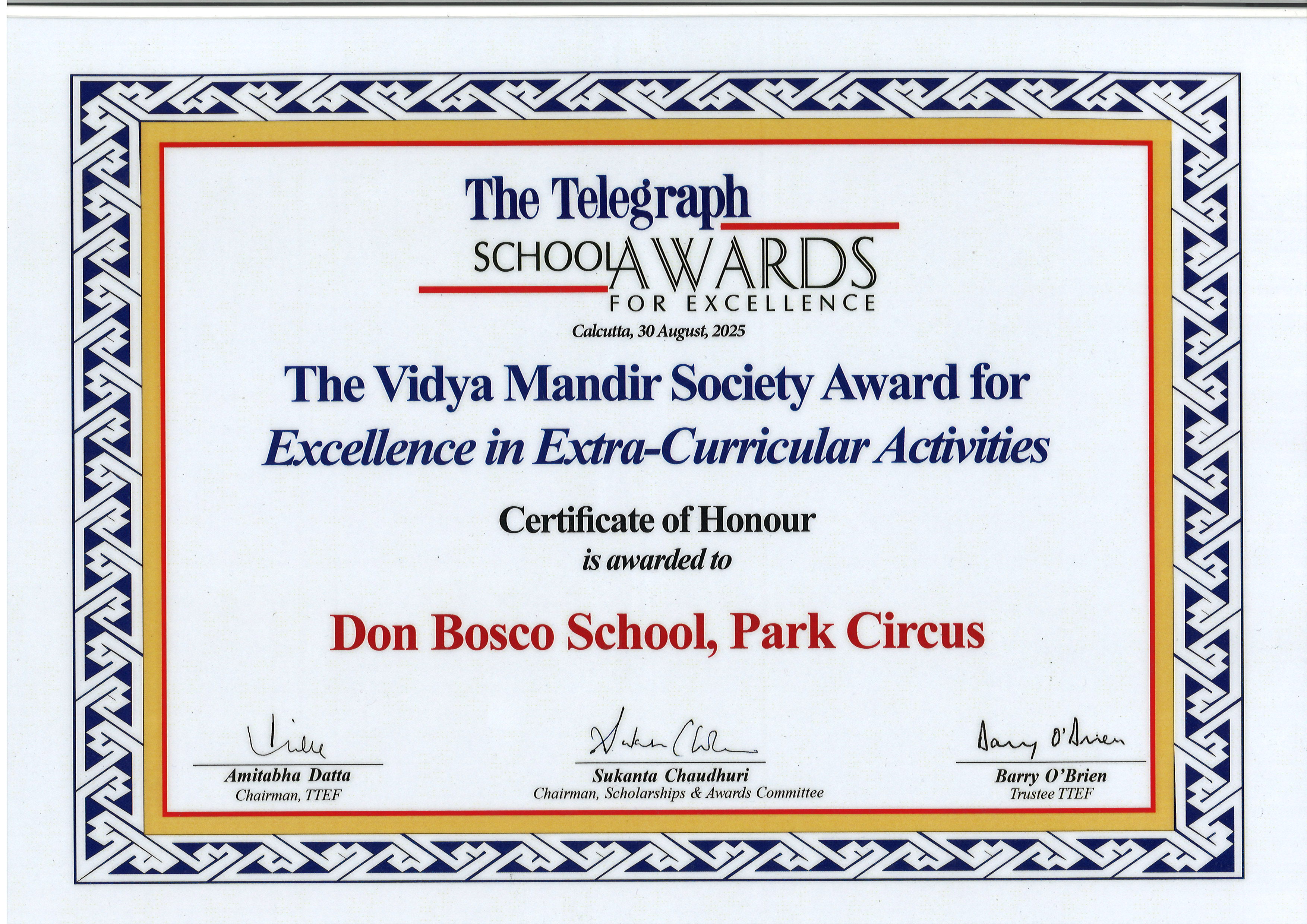 School Excellence Award